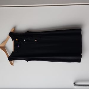 Vintage Thuy Design House Embroidered Button Mesh Shift Dress